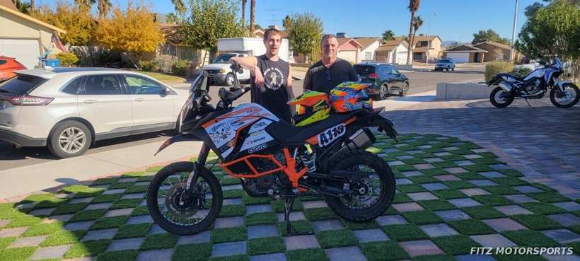 The race team with the KTM before heading out