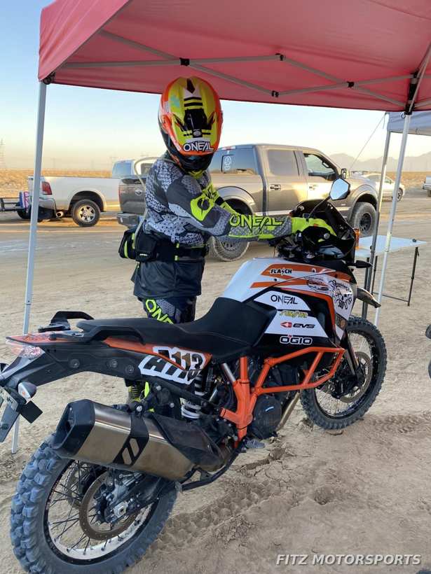 Gearing up next to the KTM 1290, number A113