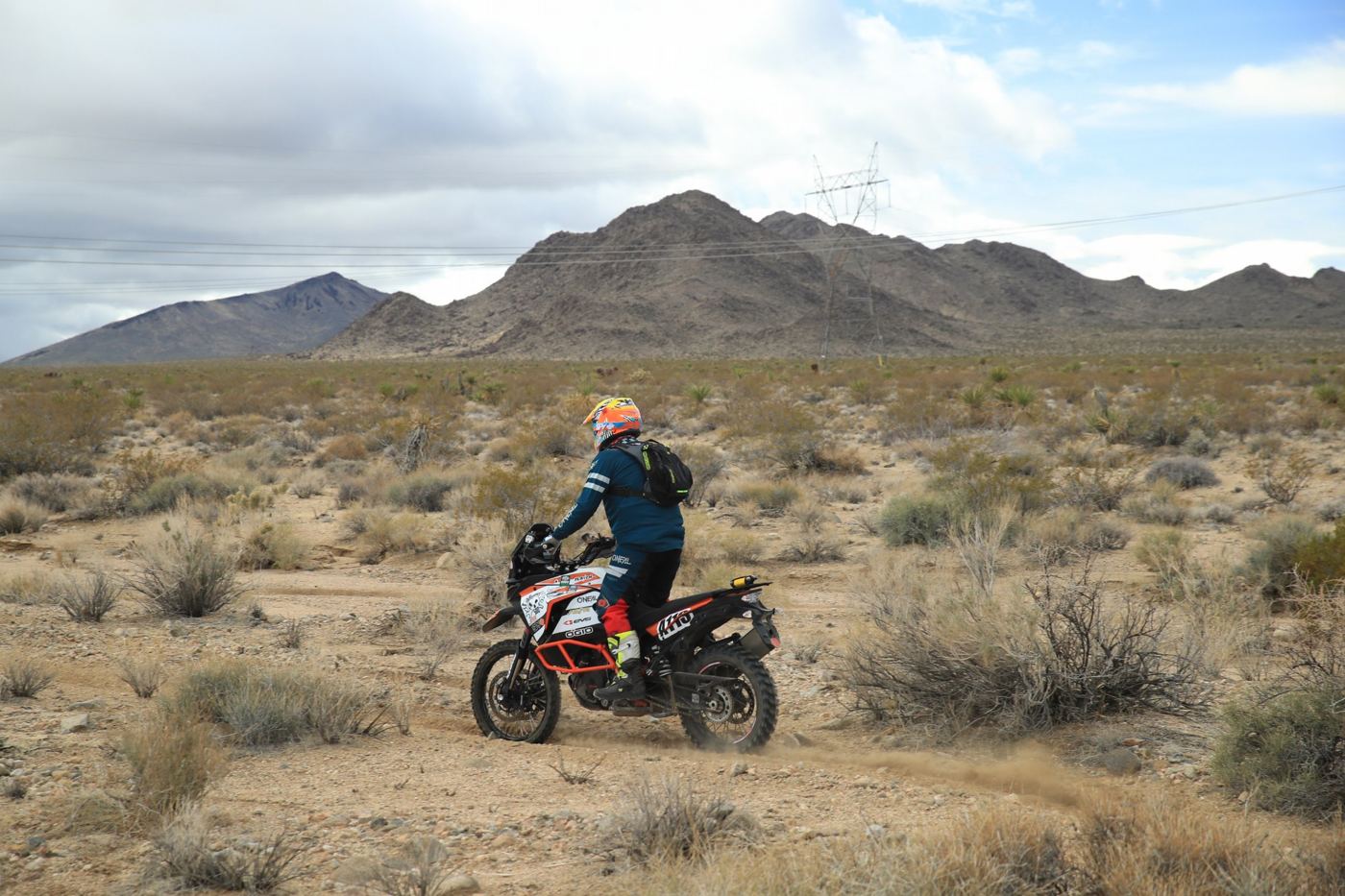 Riding away toward the mountains